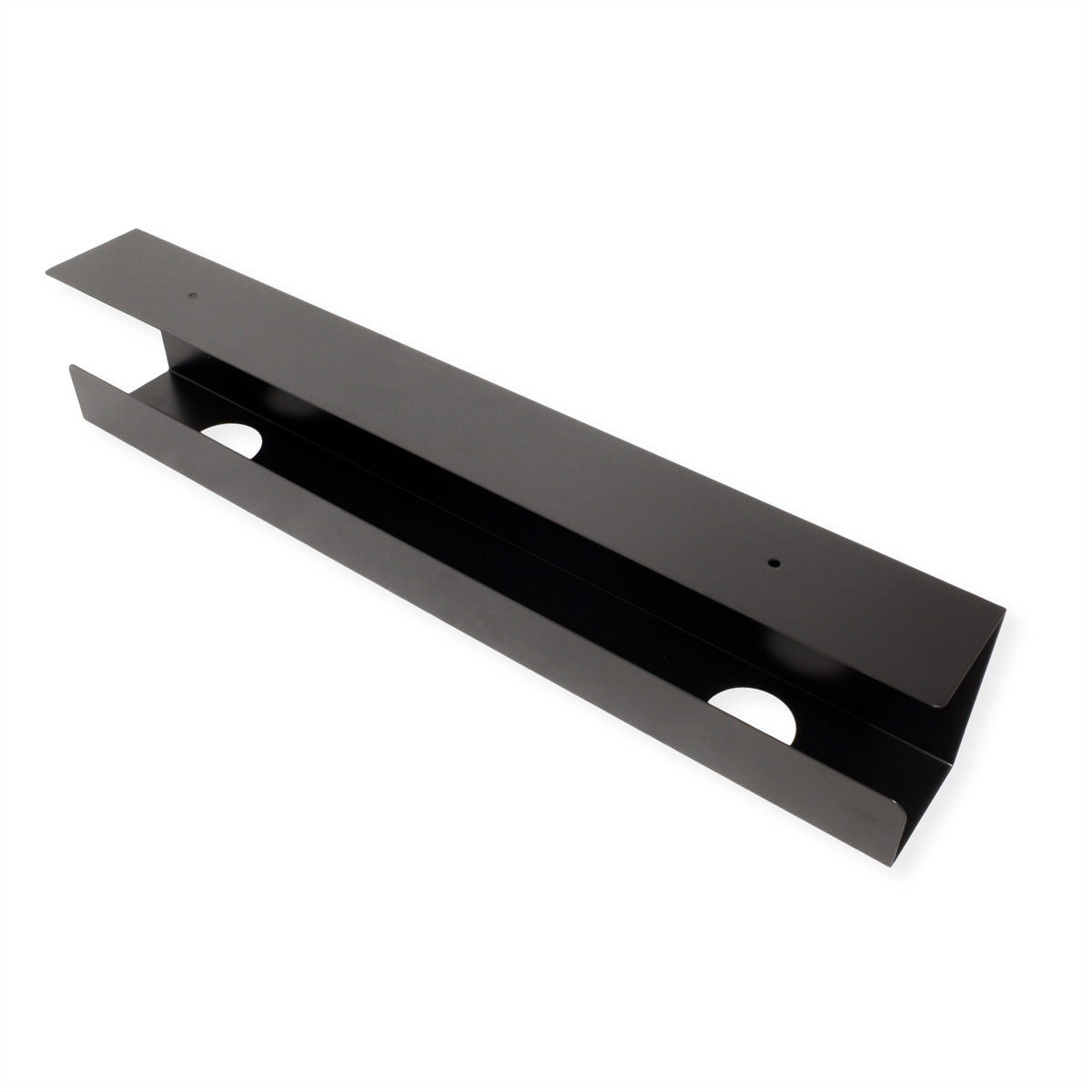 VALUE Kabelwanne – 600 mm, schwarz, für Untertischmontage