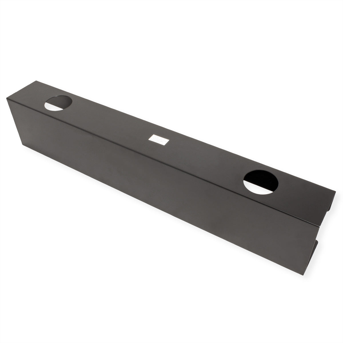 VALUE Kabelwanne – 600 mm, schwarz, für Untertischmontage