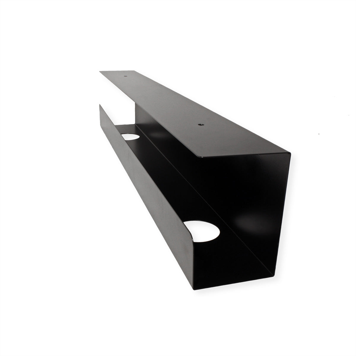 VALUE Kabelwanne – 600 mm, schwarz, für Untertischmontage