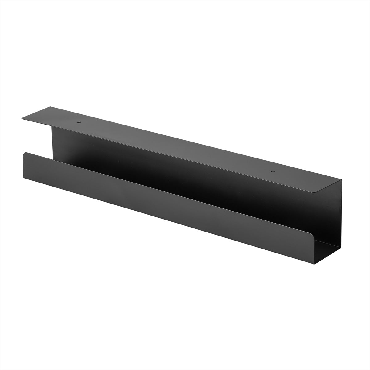 VALUE Kabelwanne – 600 mm, schwarz, für Untertischmontage