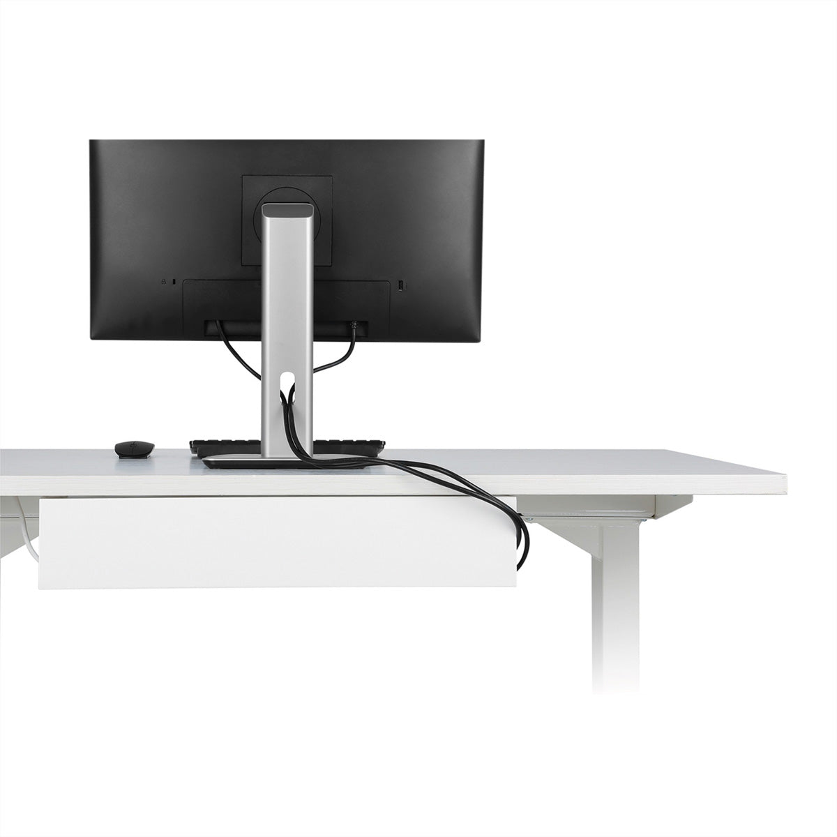 VALUE 17.99.1316 Untertisch-Kabelwanne – Weiss, horizontal