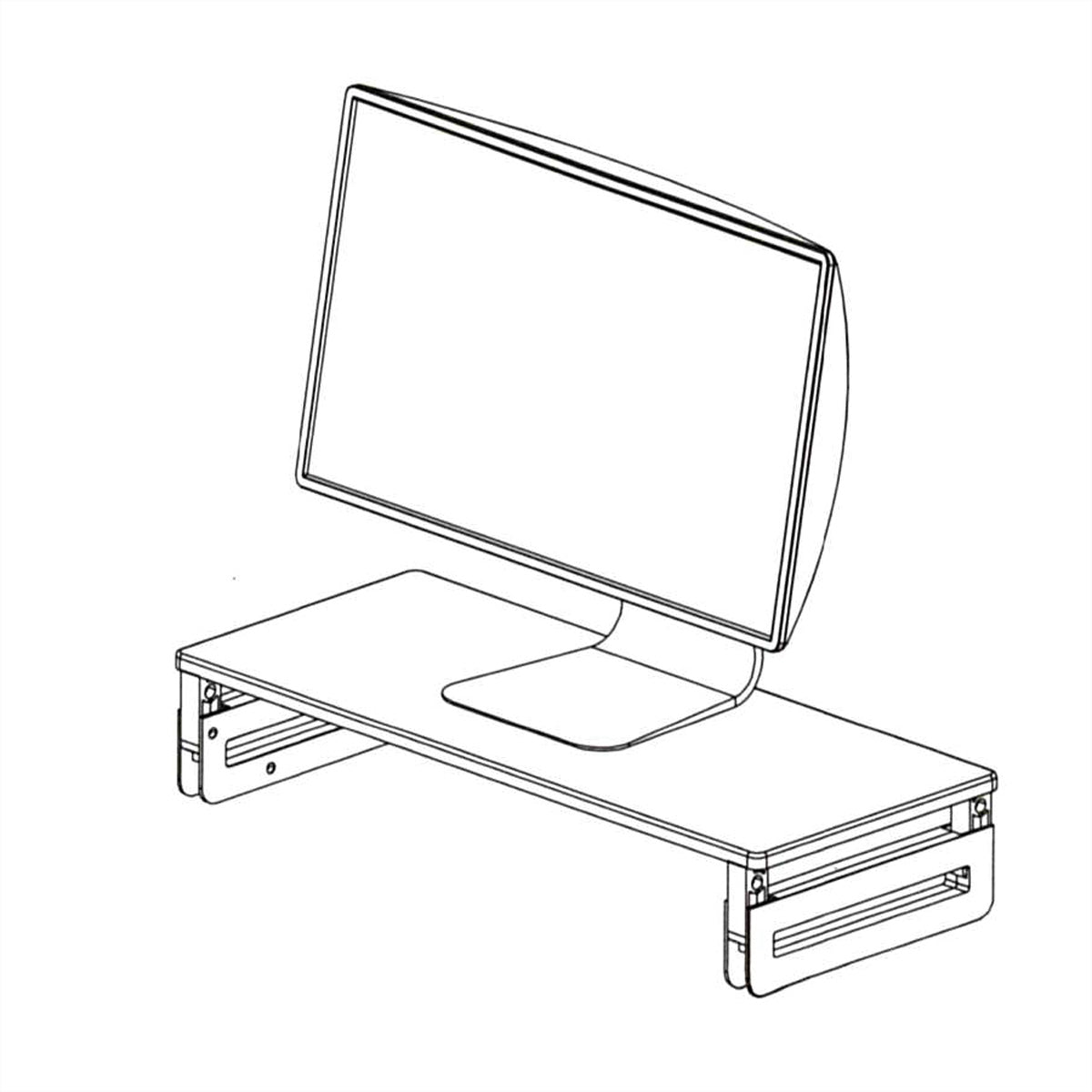 VALUE Monitor-Tischständer – freistehend – 1 Monitor – bis 20 kg/Monitor – höhenverstellbar – Schwarz – für