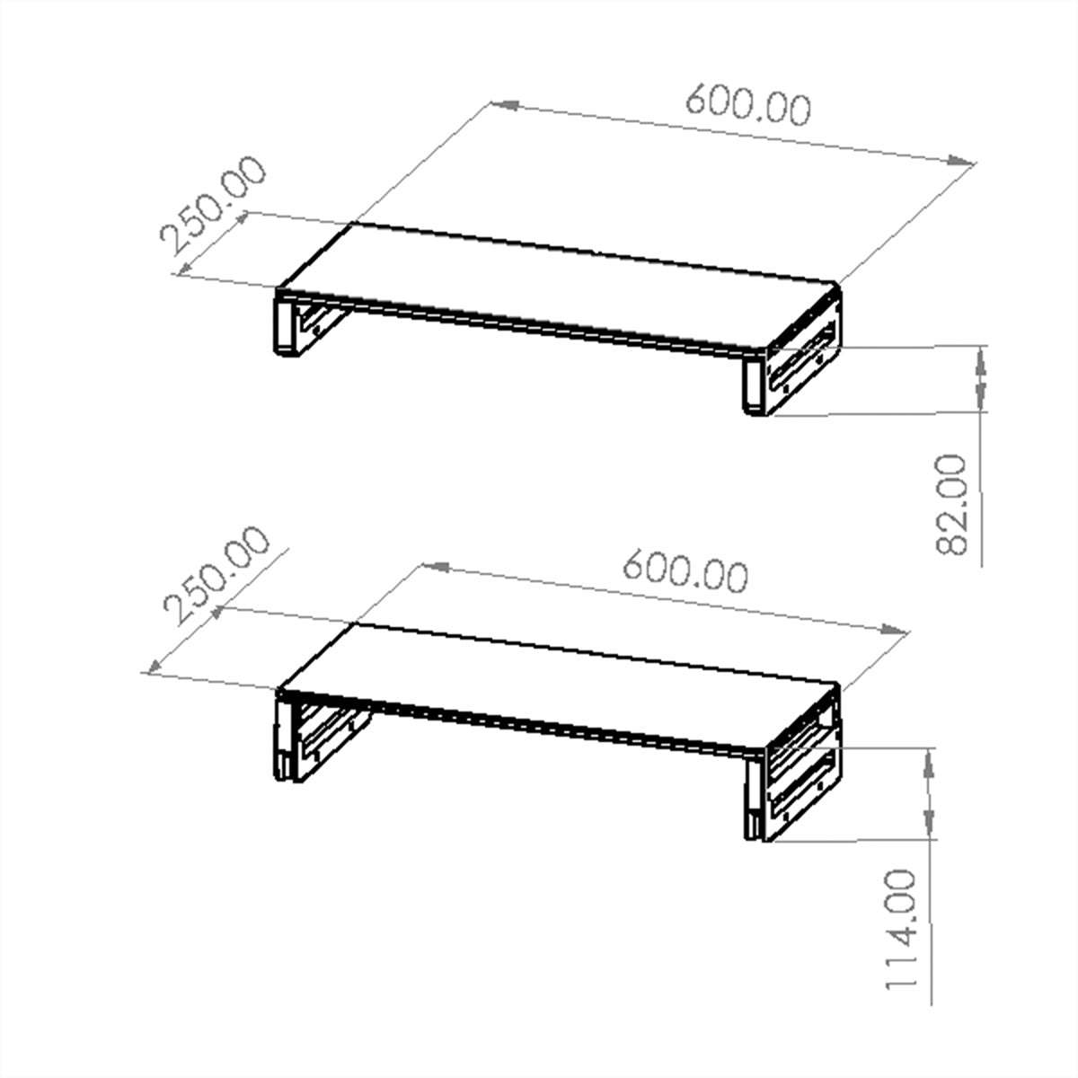 VALUE Monitor-Tischständer – freistehend – 1 Monitor – bis 20 kg/Monitor – höhenverstellbar – Schwarz – für