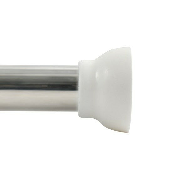 Spirella Duschvorhangstange Kreta – 75-125 cm, Aluminium glänzend, ohne Bohren, Silber