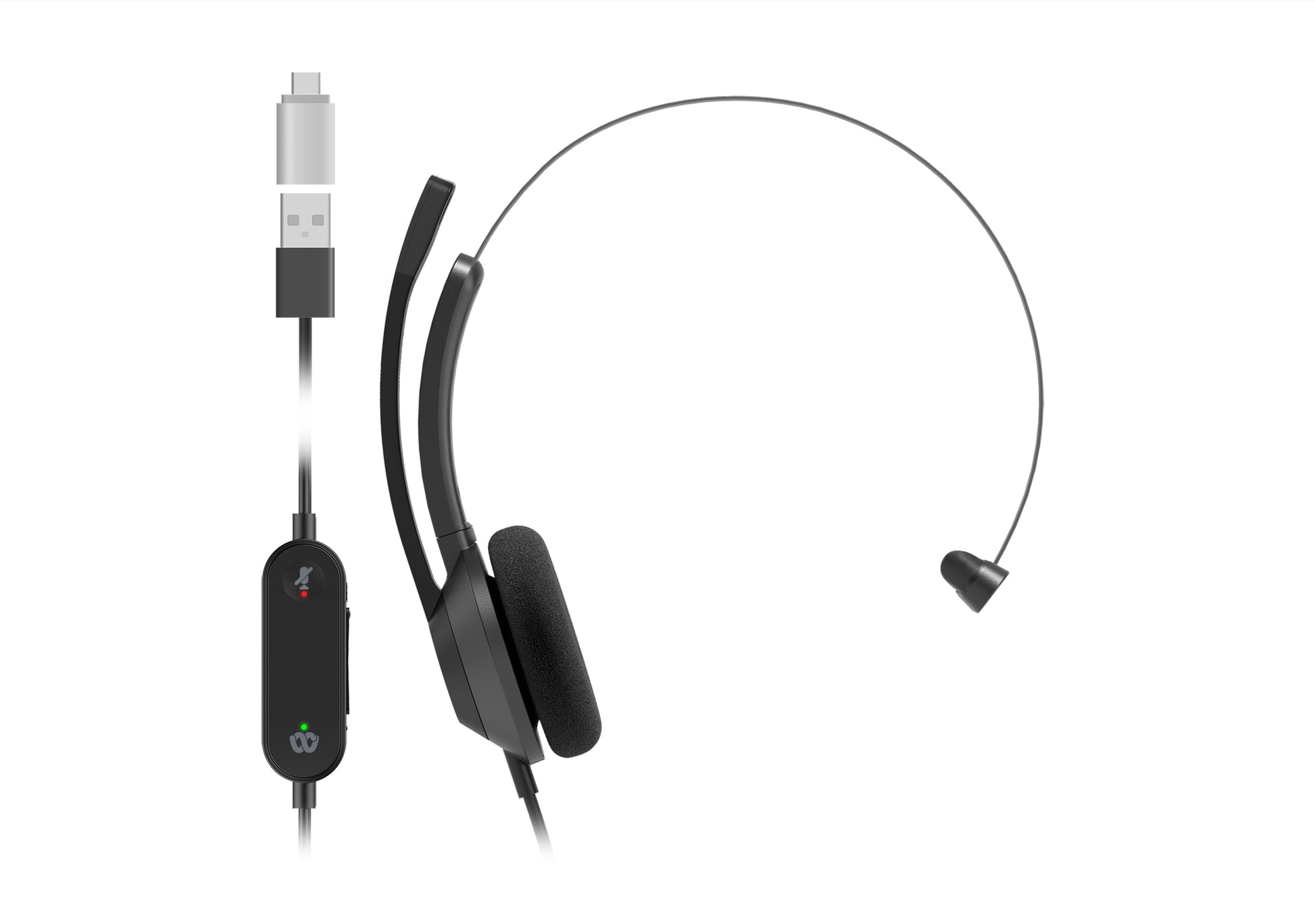 Cisco 321 – Mono Headset – On-Ear – USB-C – Schwarz