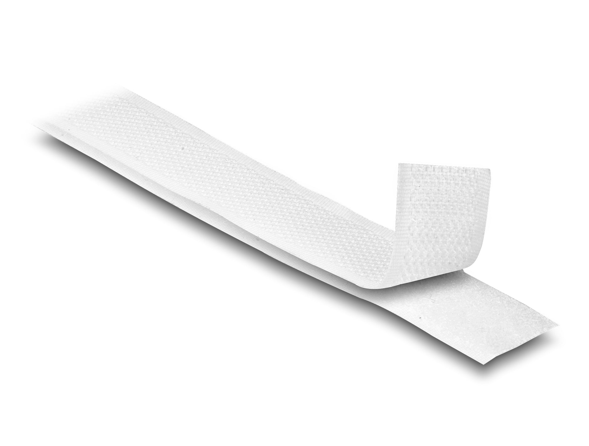 DeLOCK Klettband, 20 mm × 1 m, weiss, 1 Stück
