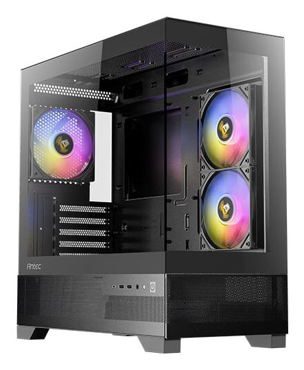 Antec CX500M ARGB Tower – Micro-ATX, gehärtetes Glas, 3x 120 mm ARGB Lüfter, USB-C 3,2 Gen 2