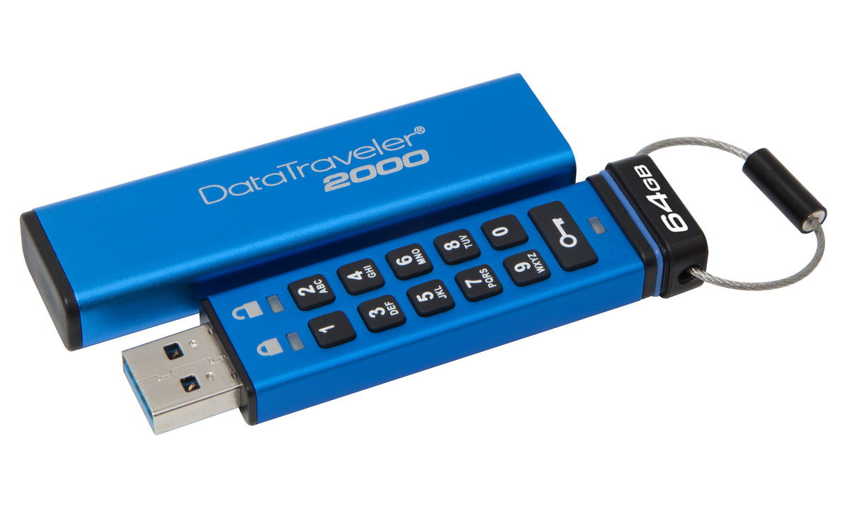 Kingston Technology Kingston DataTraveler Secure DT2000 64 GB USB-A 3.2 Gen 1 – PIN-gesichert, 256-bit AES, IP57