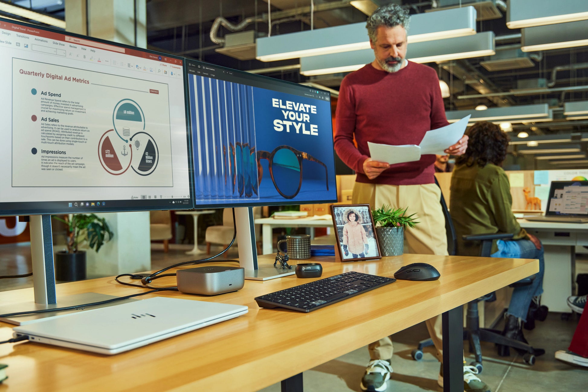 HP G6 Dockingstation – Thunderbolt 4, 2× DP, 1× HDMI, 3× USB-A, 2× USB-C, 100 W PD, für Windows/Mac/ChromeOS