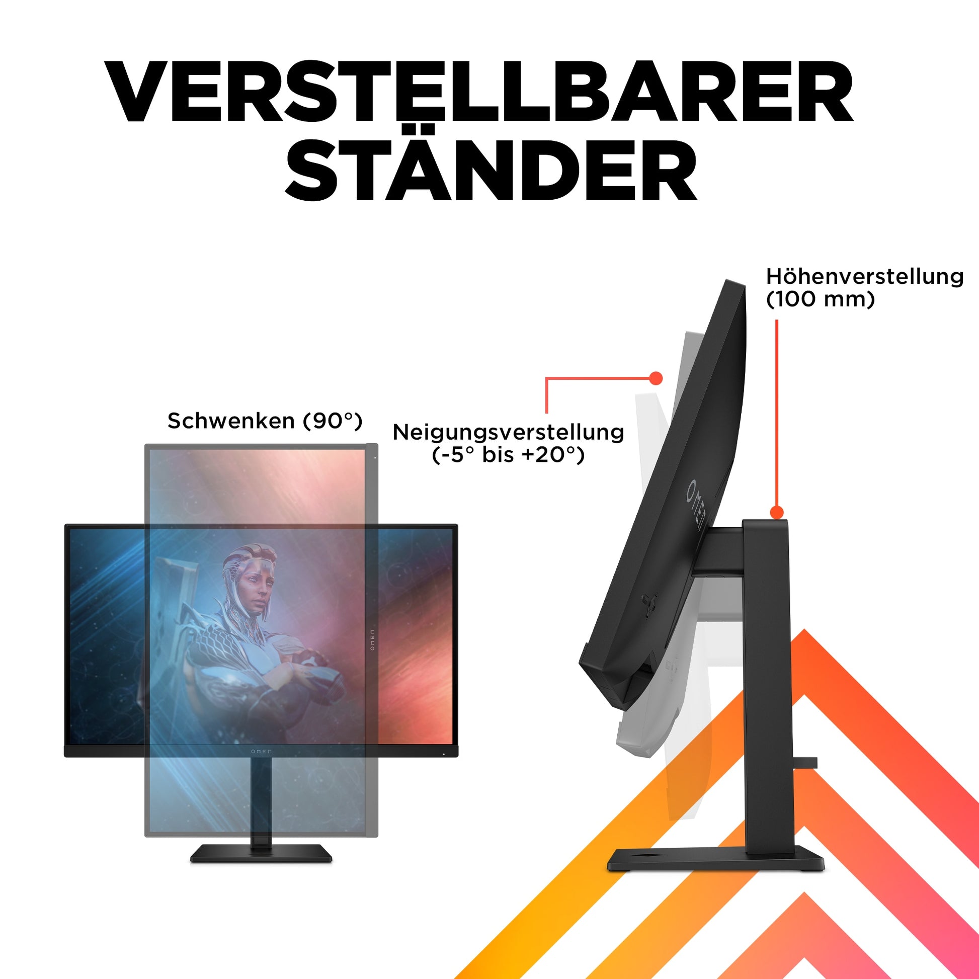 HP OMEN 27 – Monitor, 27" 1920 × 1080 (Full HD), IPS, 165 Hz, 400 cd/m², HDR 400, FreeSync Premium