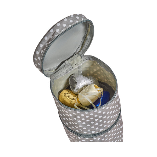 Zeller Present 14660 Geschenkpapierhalter – Polyester – Grau – für 15 Rollen – Ø 170 × H 850 mm