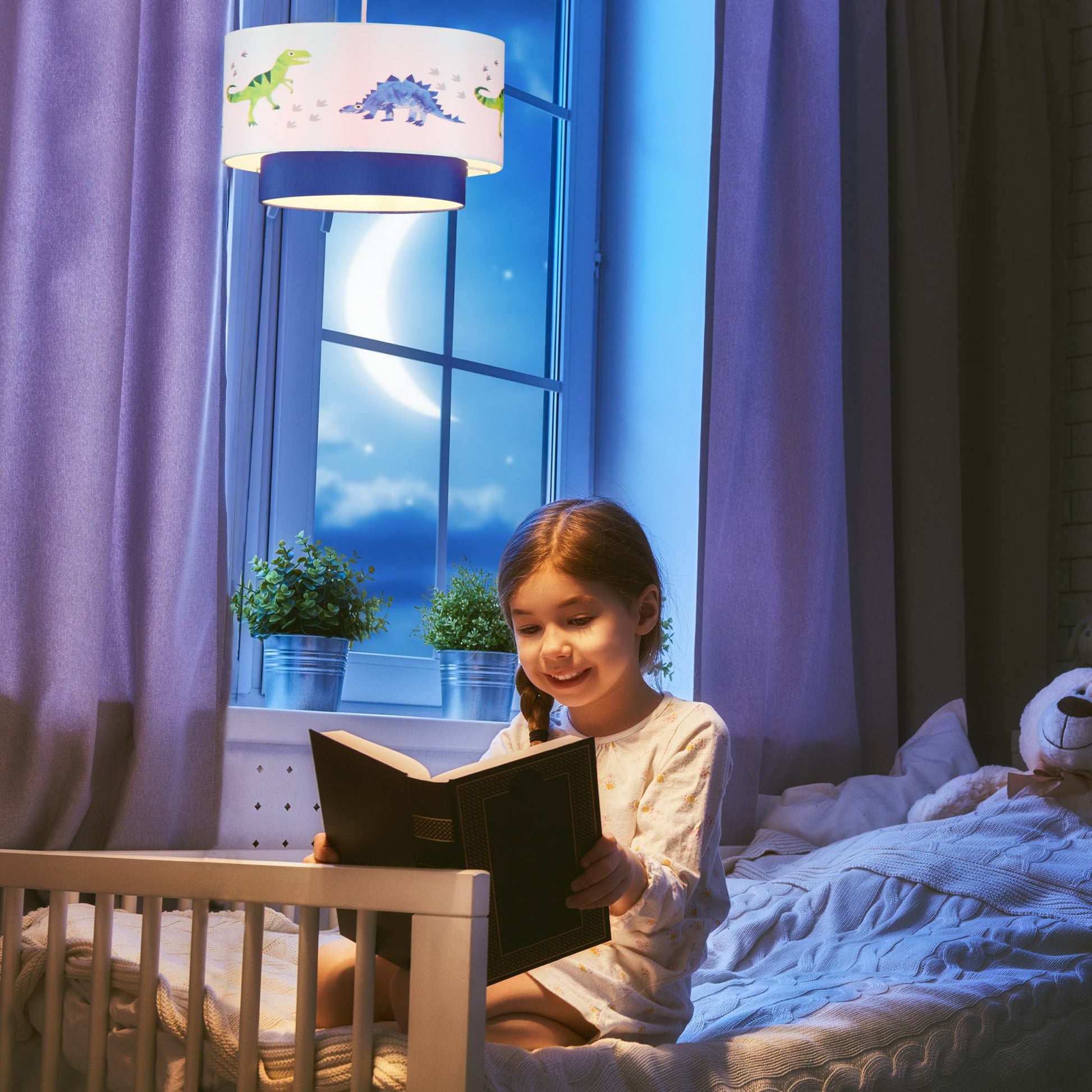 Relaxdays Deckenleuchte – Ø 30 × 126 cm, 60 W, weiss