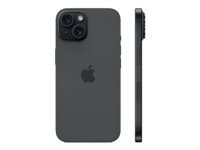 Apple iPhone 15 – schwarz, 6,1", 2556 × 1179, iOS 17, 128 GB, 6 GB, Dual-SIM, 5G, IP68
