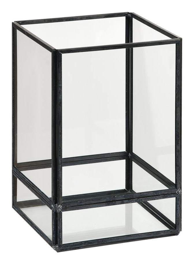 Duni Kerzenständer – Glas, Schwarz – 10 × 15 × 10 cm – 4-teilig
