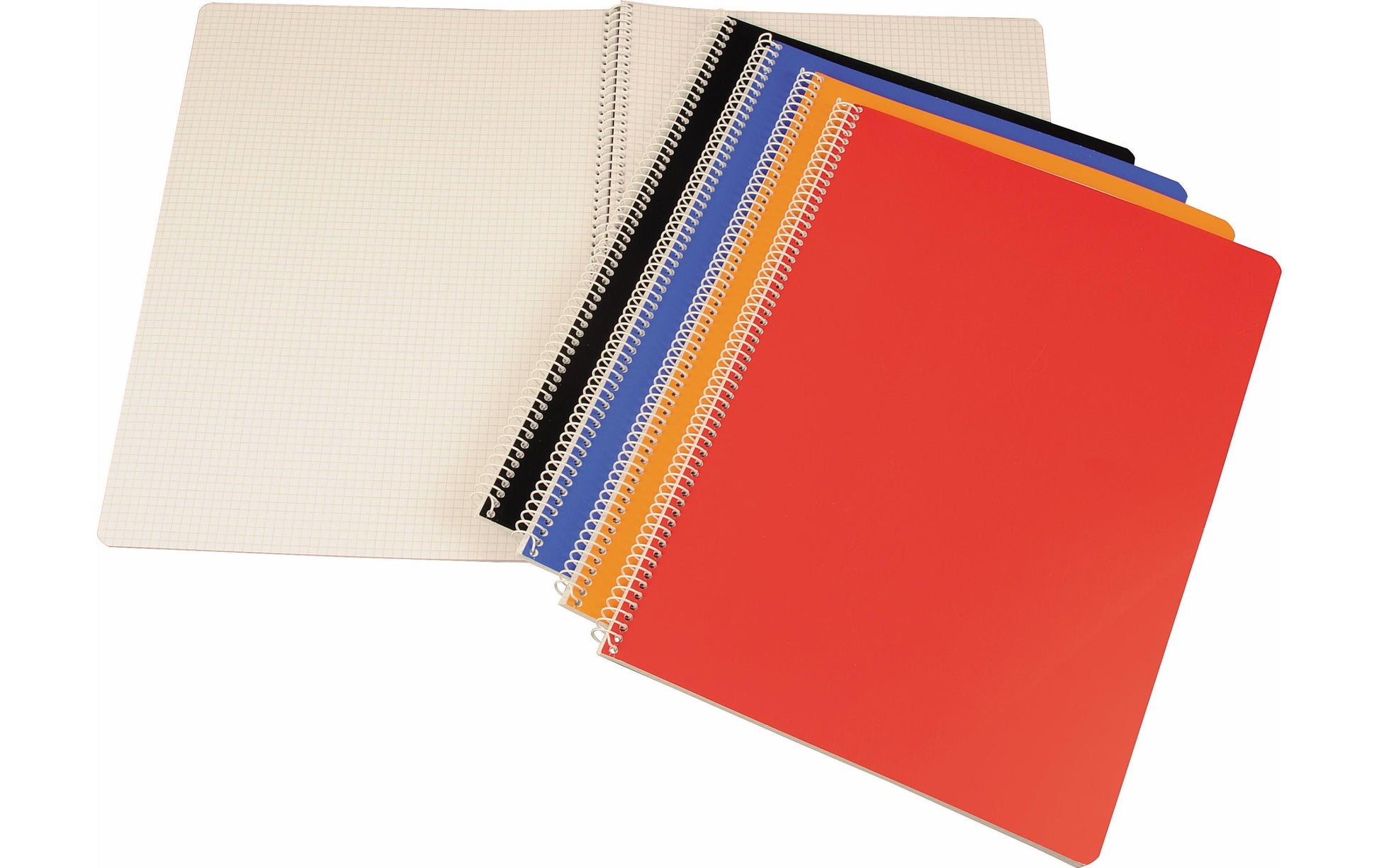 Neutral Collegeblock A4, kariert, Spiralbindung, Softcover, 48 Blatt, 65 g/m² – mehrfarbig