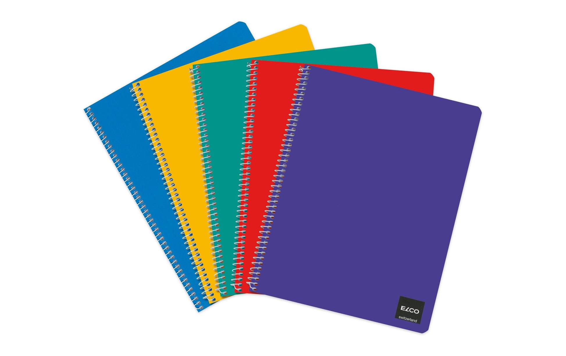 Elco Collegeblock A4, kariert, Spiralbindung, Softcover, 50 Blatt – blau