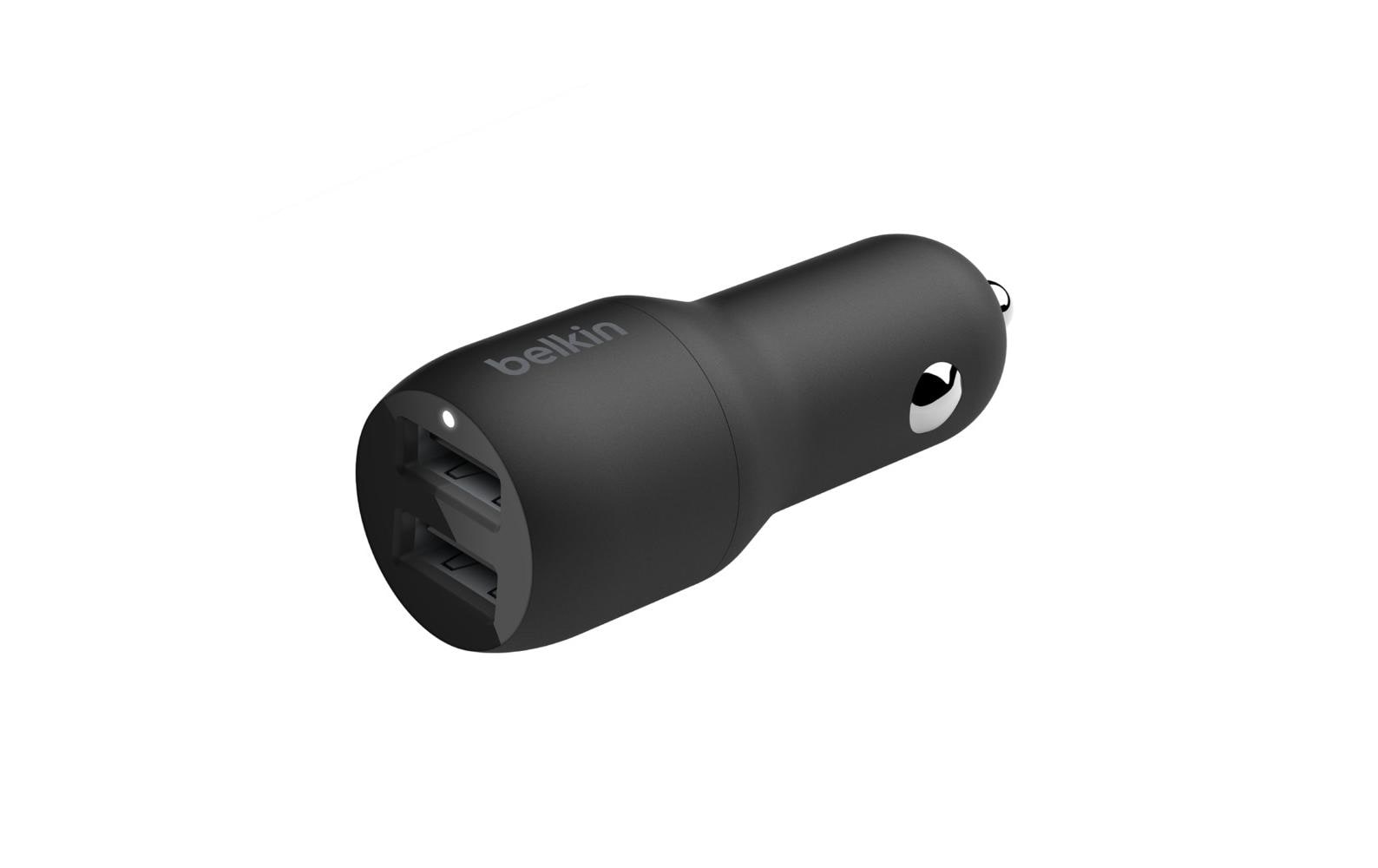 Belkin BoostCharge Auto-Ladegerät 24 W – USB-A×2 – für Smartphones – Schwarz