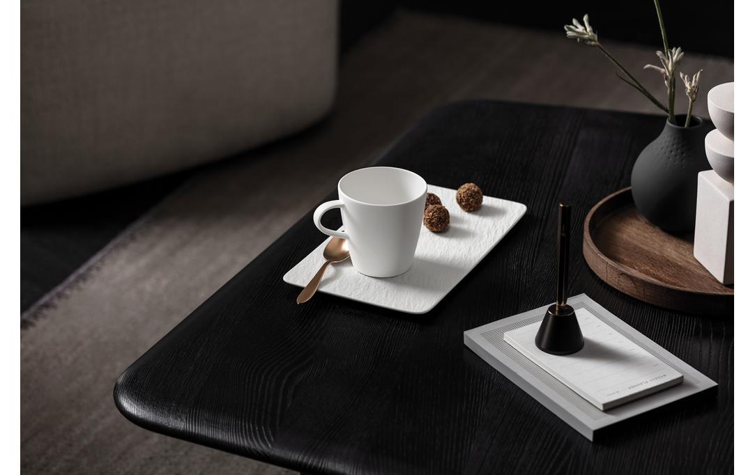Villeroy & Boch Servierplatte – 35,0 × 18,0 × 1,0 cm, Porzellan, Weiss, spülmaschinenfest