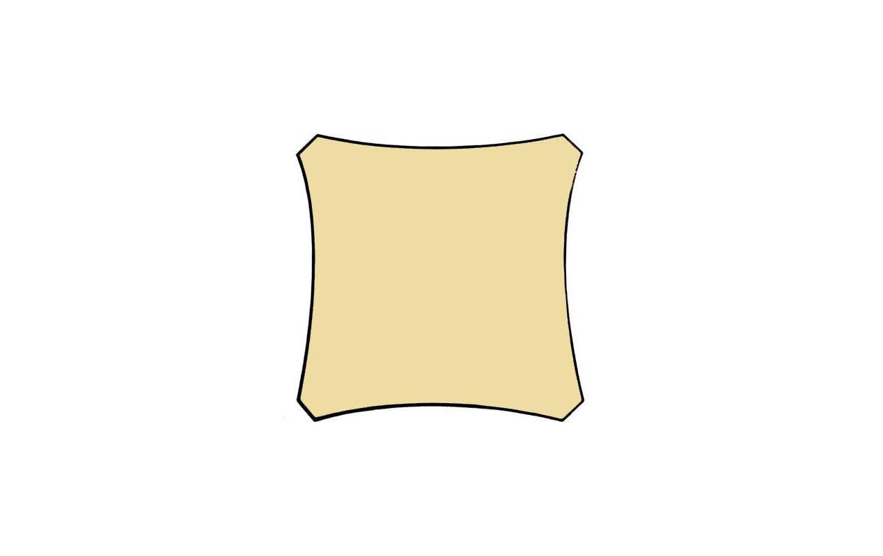 Perel Sonnensegel – 5 × 5 m – Polyethylen, champagner