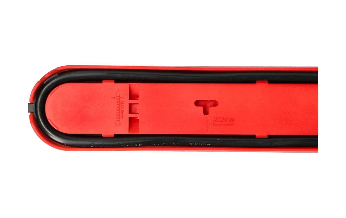 Max Hauri AG Max Hauri Design Line Steckdosenleiste, 6×T13, mit Schalter, 2,2 m, Eingang T13, Überstromschutz – Rot
