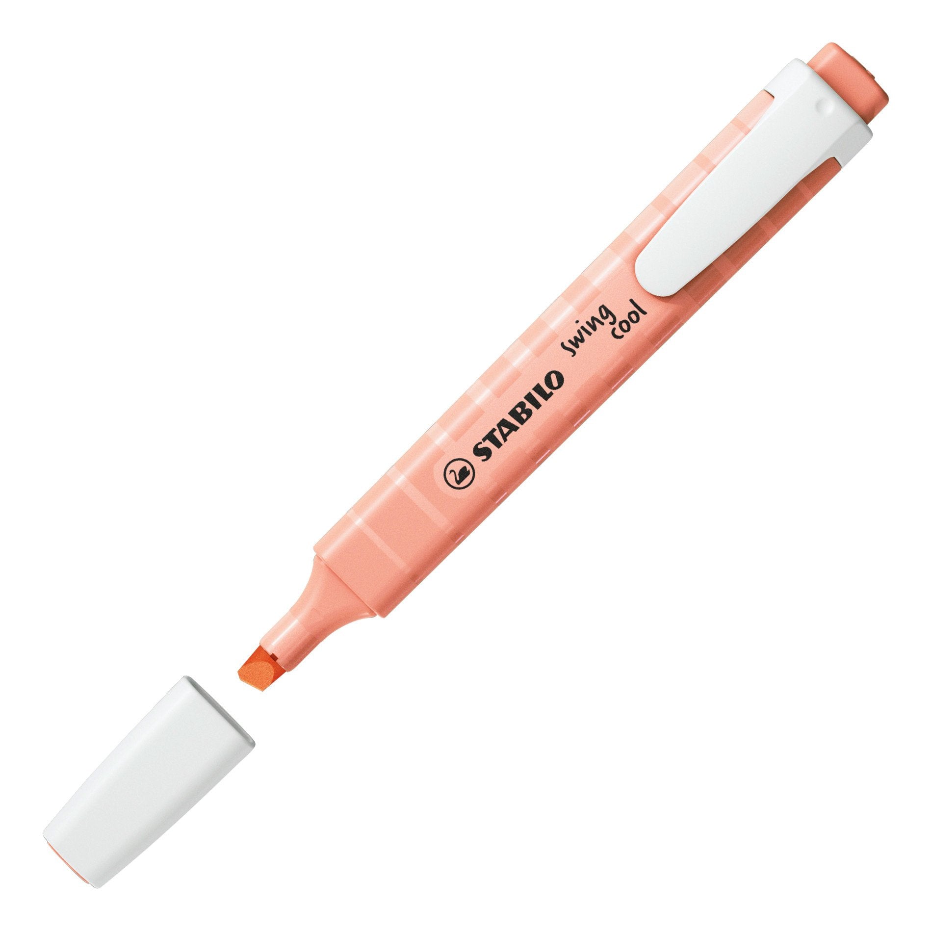 STABILO swing cool Pastel Edition Textmarker Pfirsich – Keilspitze, 1–4 mm