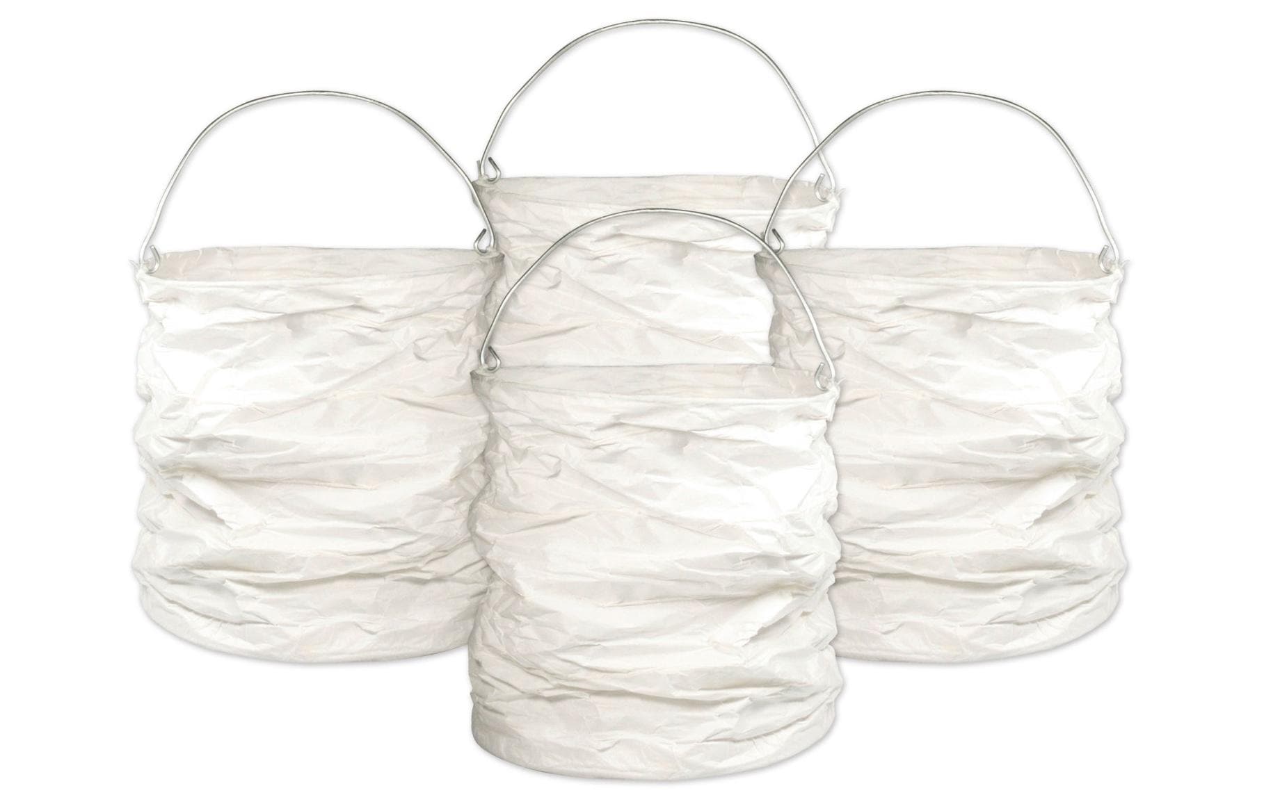 URSUS Papierlaterne, Papier, Ø 13 cm × 19 cm, Set à 6, Weiss