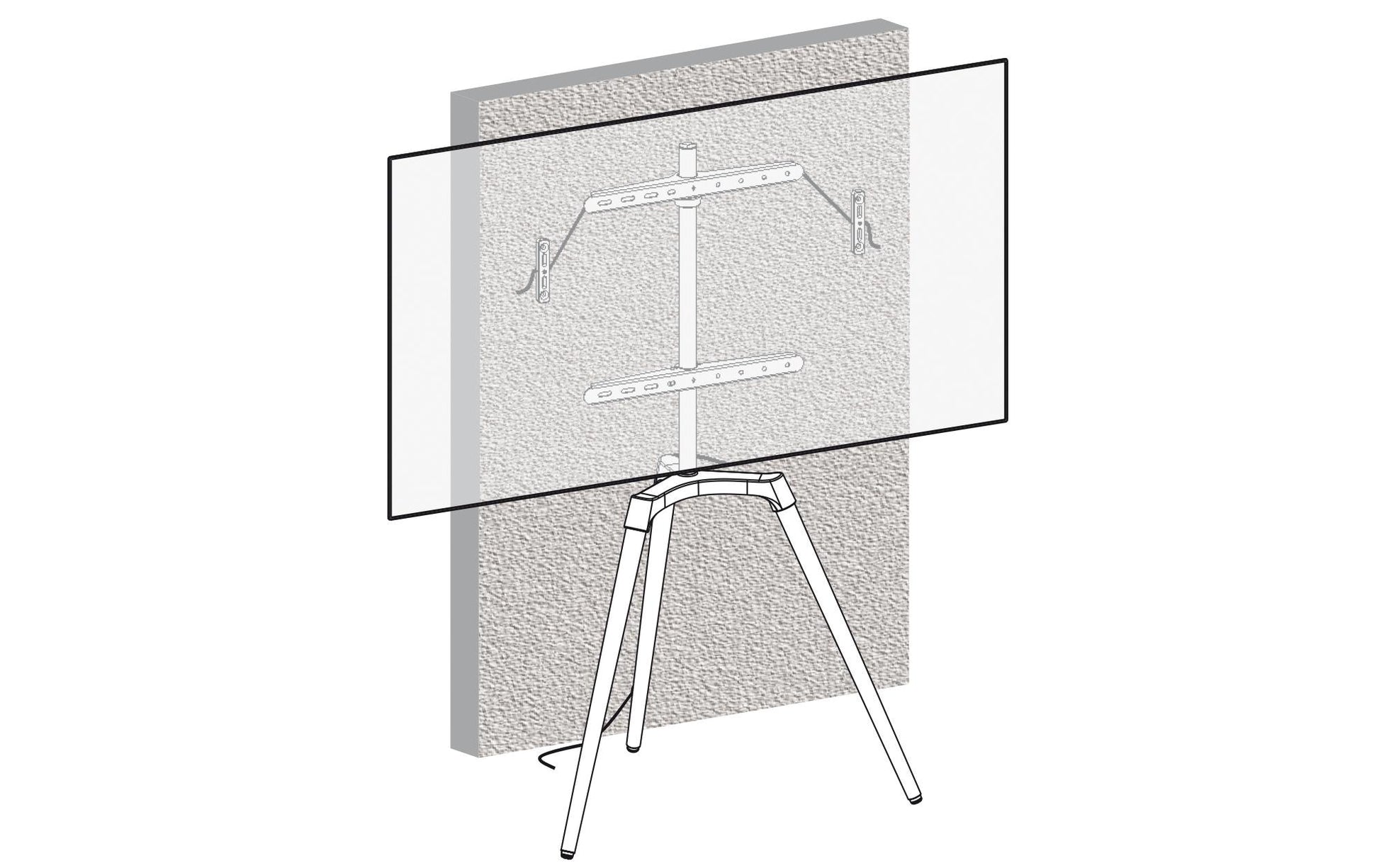 myWall HT20 – Schwenkbarer und höhenverstellbarer Displayständer für 42–65″, VESA 200×200–400×400, bis 35 kg