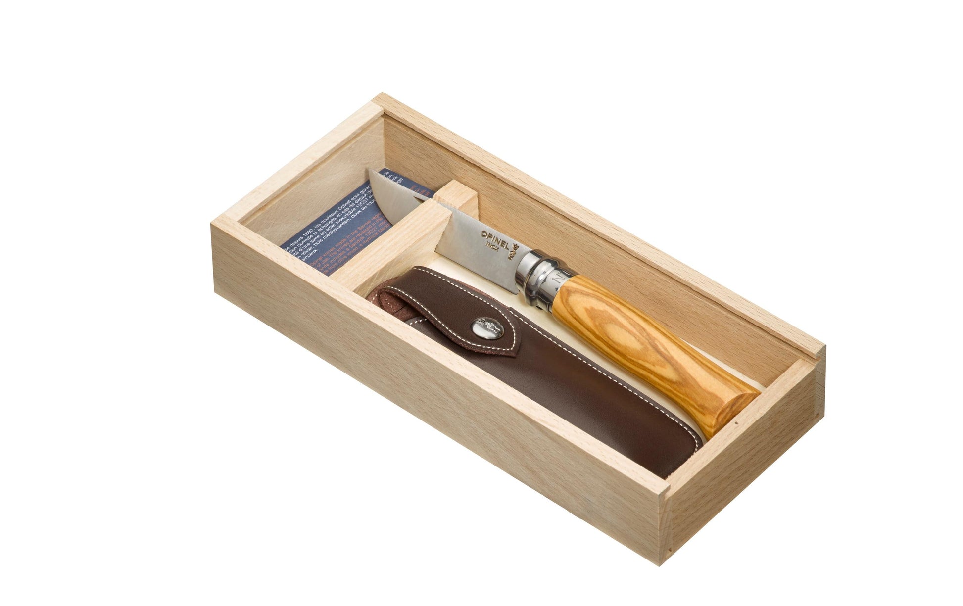 Opinel Nr. 8 – Klappmesser 85 mm, Holz, hellbraun