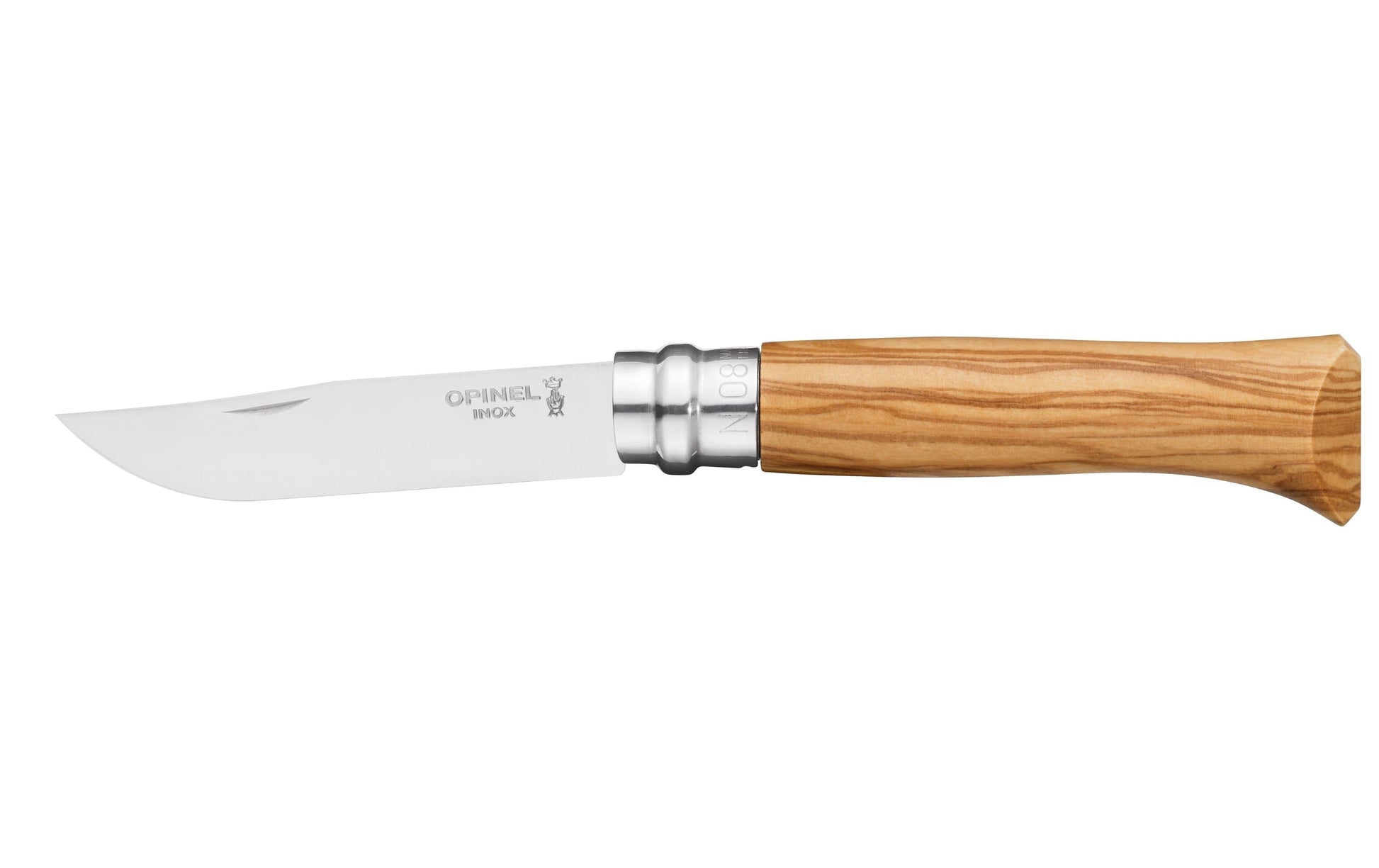 Opinel N°8 – Klappmesser 80 mm, Holzgriff, arretierbare Klinge