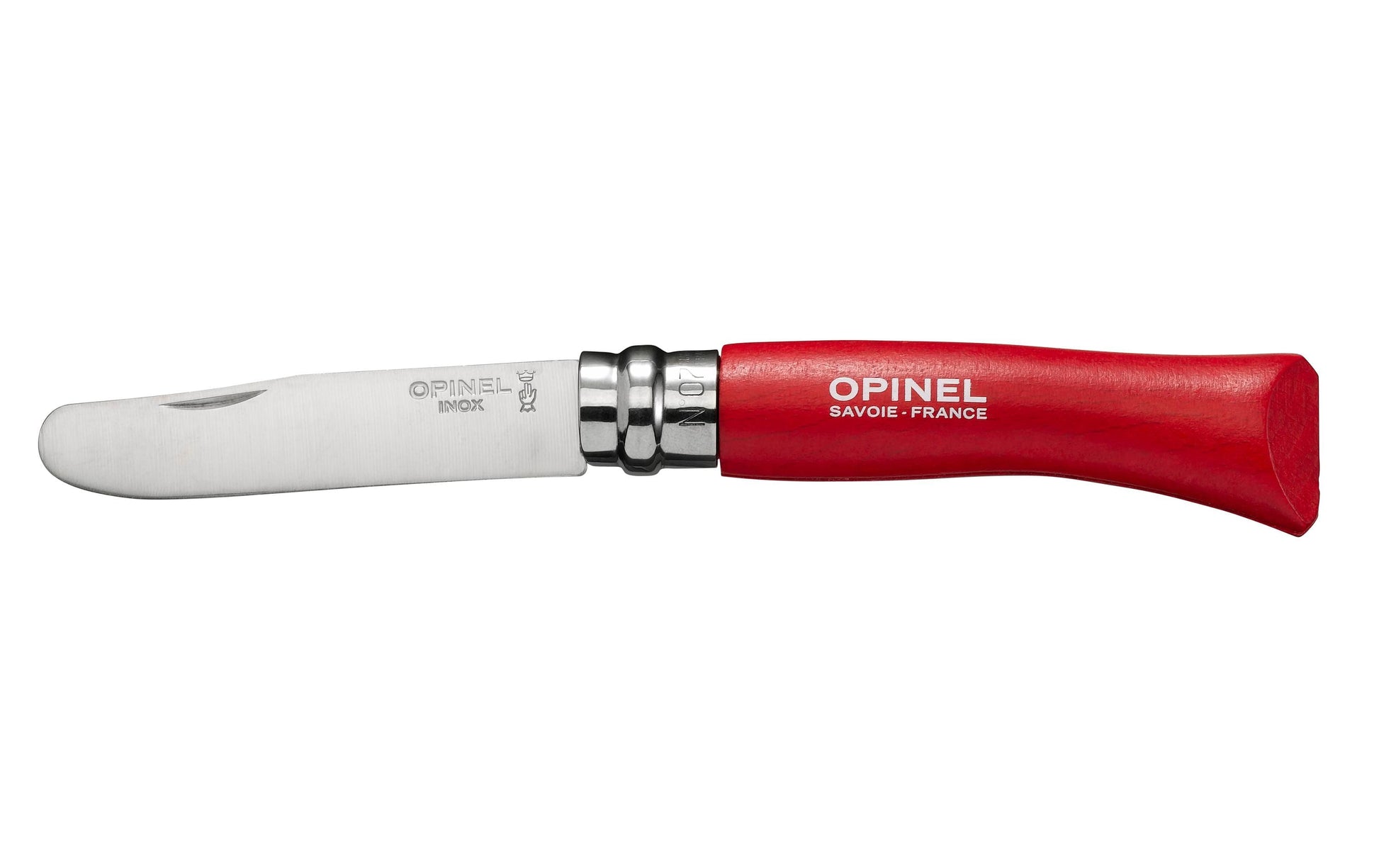 Opinel N°07 Mein Erstes – Klappmesser 80 mm, Holzgriff, Rot