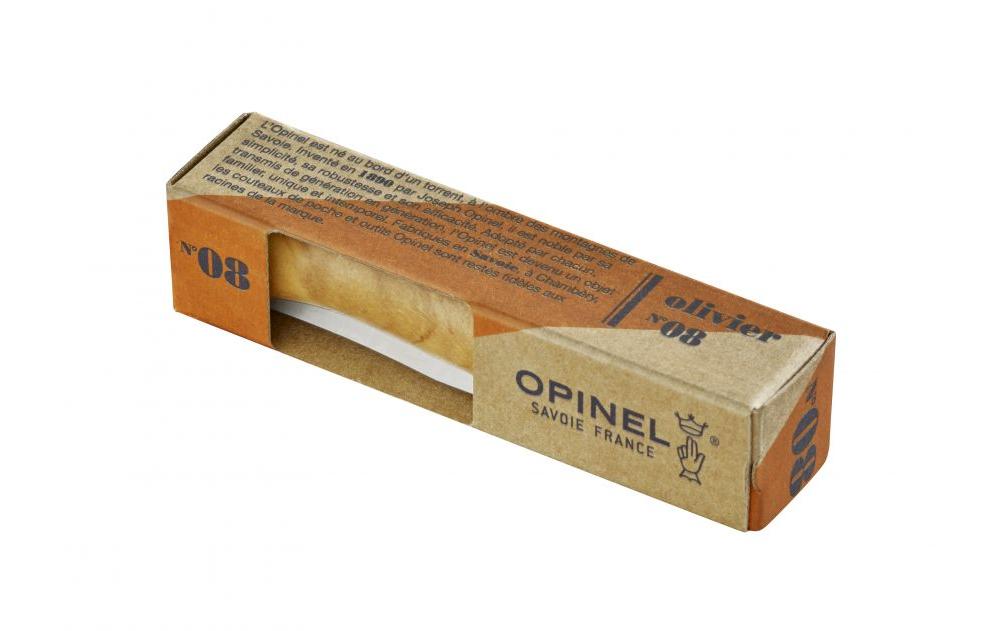 Opinel N°8 – Klappmesser 80 mm, Holzgriff, arretierbare Klinge