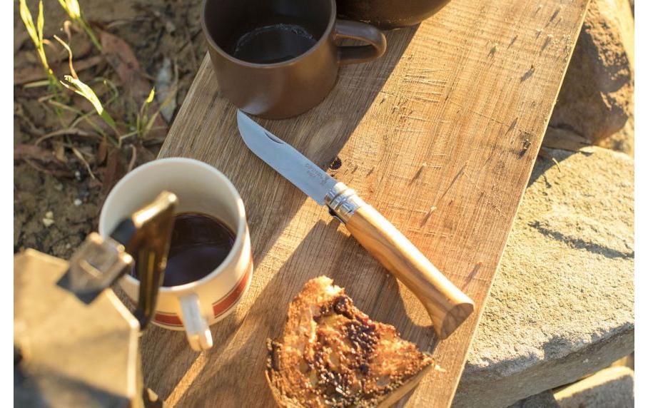 Opinel N°8 – Klappmesser 80 mm, Holzgriff, arretierbare Klinge