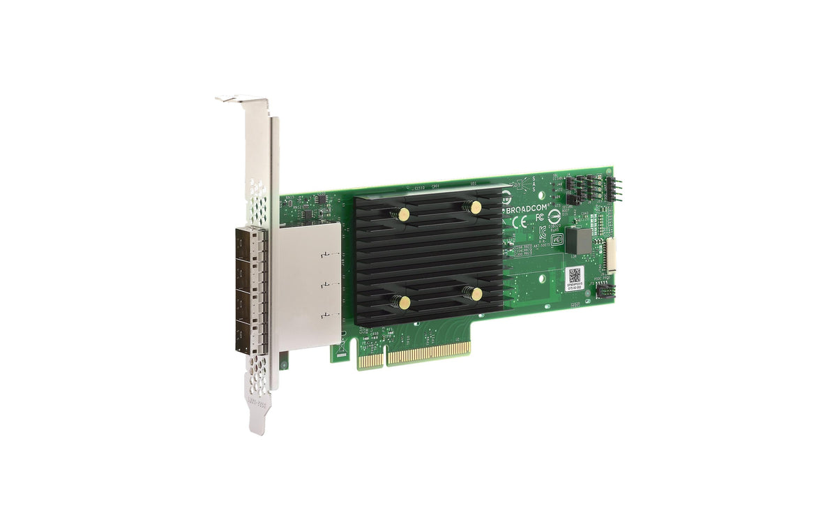 Broadcom 9500-16e – 16-Port HBA, 4×SFF-8644, PCIe x8, für SAS/NVMe, Full-height/Low-profile
