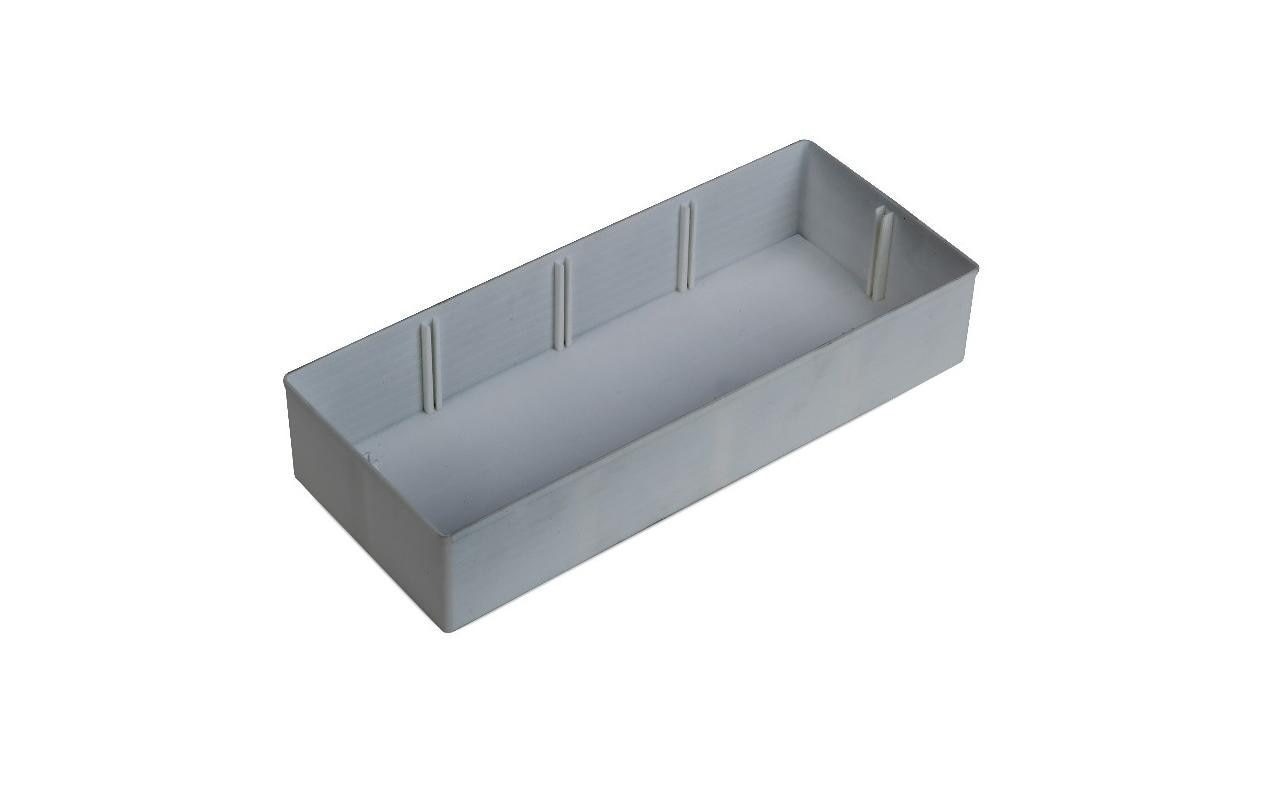 L-BOXX K3 Kleinteilebox – 3-teilig, ohne Trennwände, grau, PS, B 312 × H 63 × T 130 mm