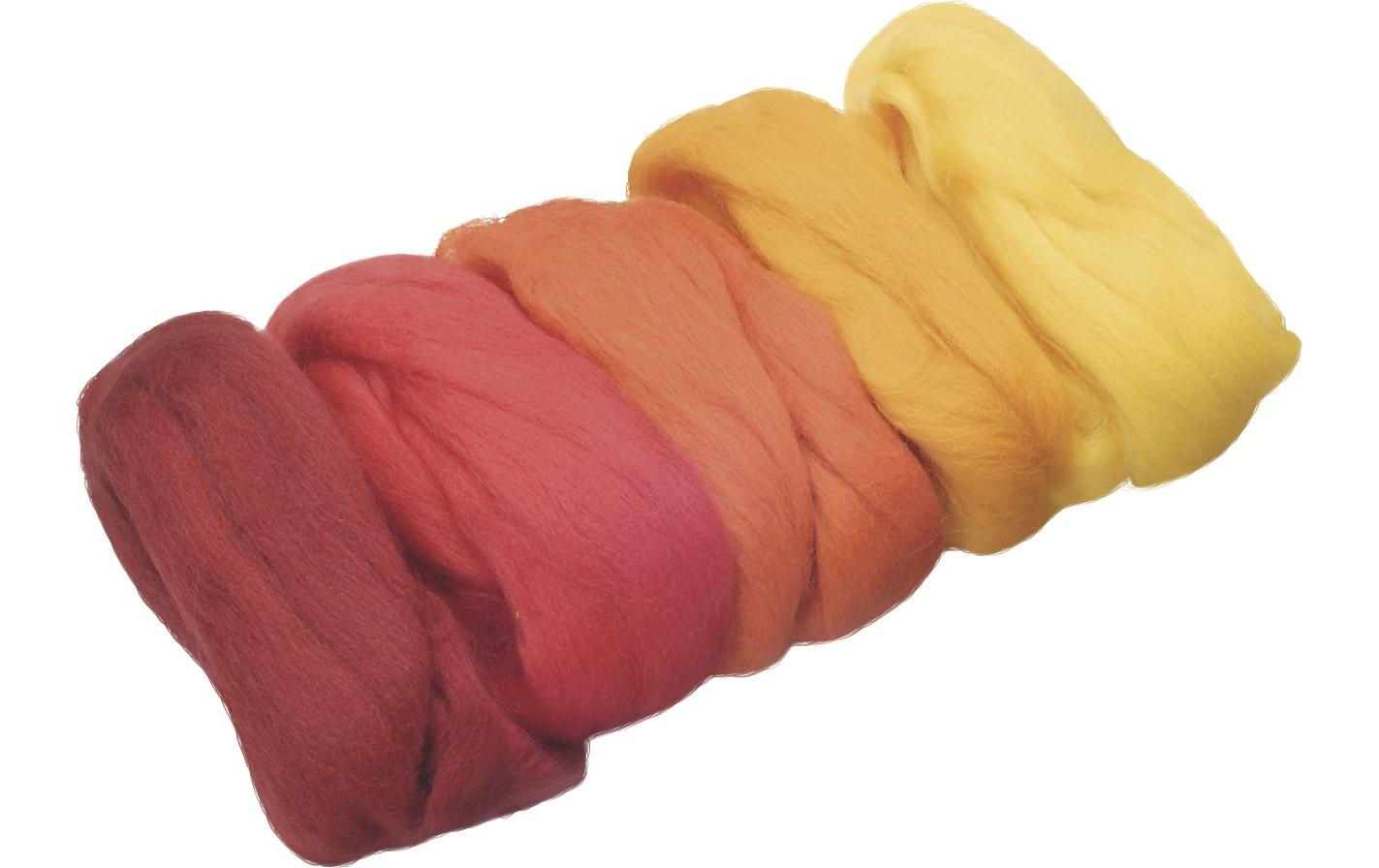 KNORR prandell Merino Filzwolle Rot – 5× 50 g, 100% Wolle
