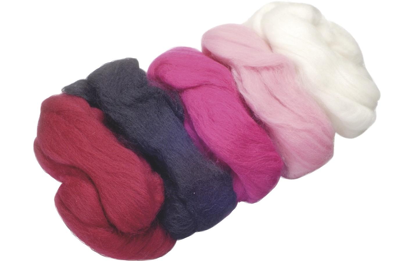 KNORR prandell Heyda – Filzwolle, Merino, Rosa-Mix, 50g