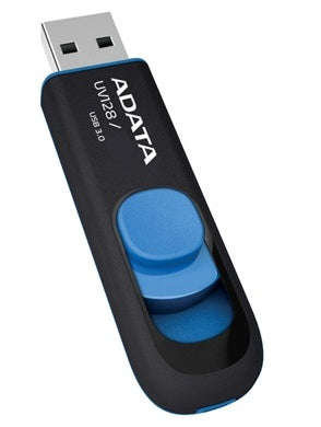 ADATA DashDrive UV128 – 64 GB, USB 3,2 Gen 1 (USB Typ-A), 90 MB/s, Schwarz/Blau