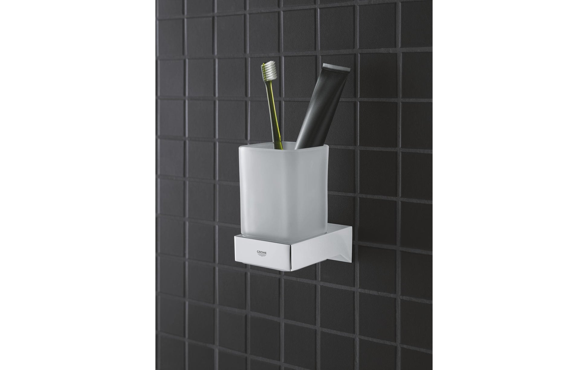 GROHE Zahnbürstenhalter – Glas, 6,2×10,6 cm, Weiss matt