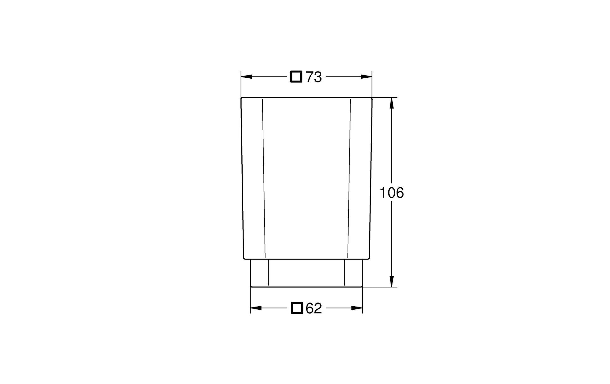 GROHE Zahnbürstenhalter – Glas, 6,2×10,6 cm, Weiss matt