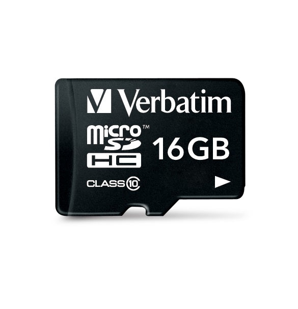 Verbatim Micro-SDHC Speichergerät – 16 GB, Klasse 10, Lesegeschwindigkeit bis zu 45 MB/s, inkl. SD-Adapter