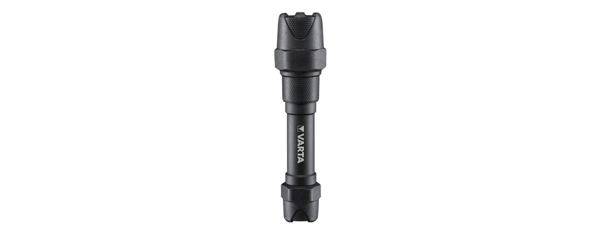 Varta Taschenlampe Indestructible F20 Pro – 350 lm, 140 m, IP67, 2 Stufen, 2× AA (55 h) – Schwarz