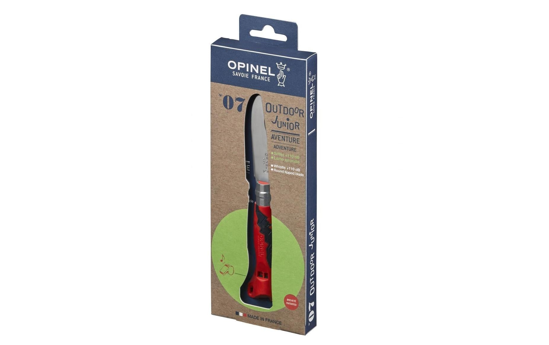 Opinel N°7 Outdoor junior – Klappmesser 81 mm, Edelstahl, rot