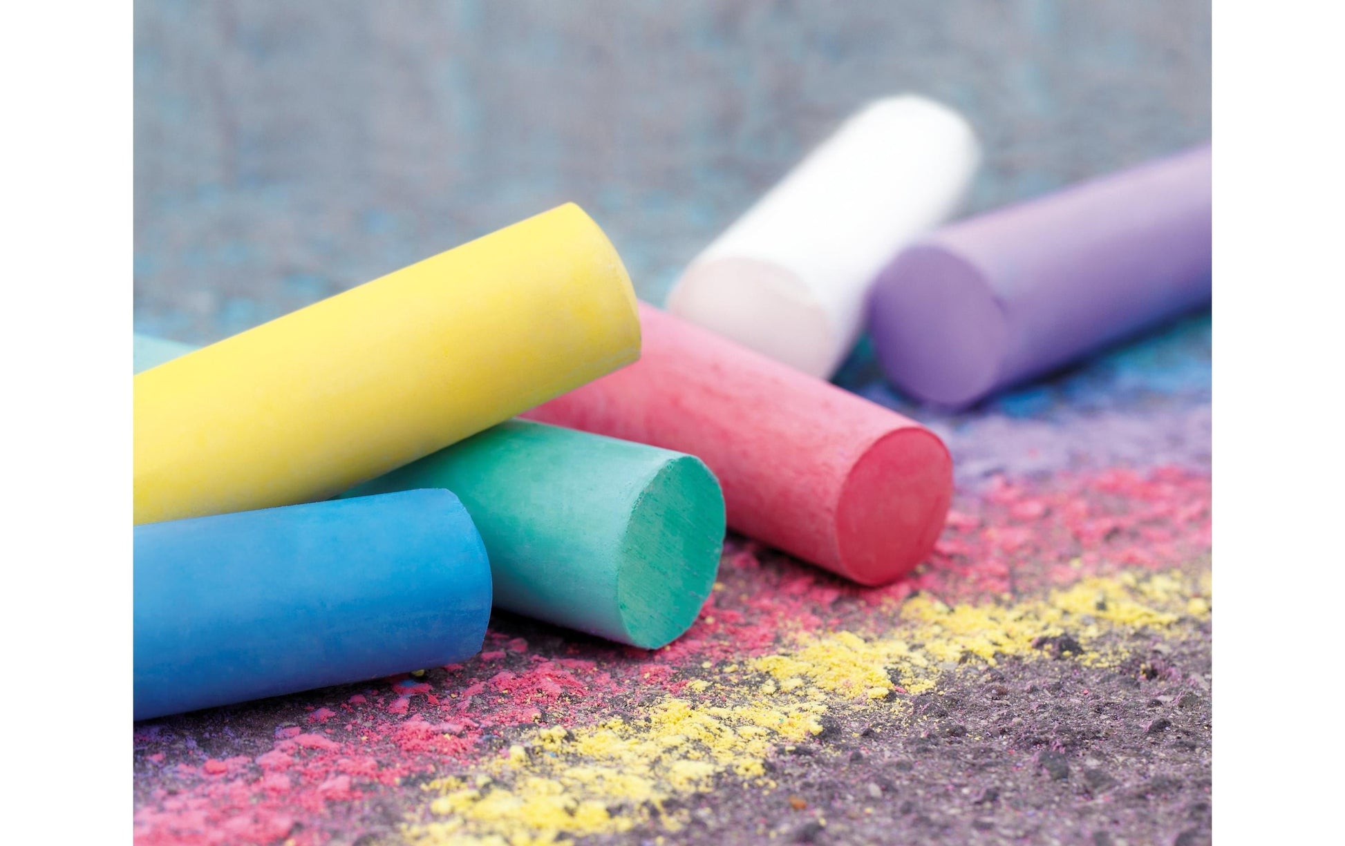 Eberhard Faber Runde Strassenmalkreiden – bunt – 6 Farben – für Strasse