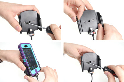Brodit Auto-Halterung, Festmontage – für iPhone 5/5S – Schwarz, ABS