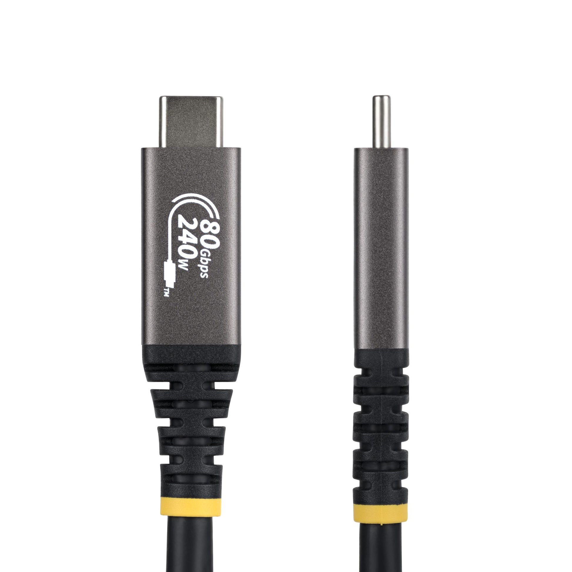 StarTech.com USB-C auf USB-C Kabel – USB4 80 Gbit/s – 1 m – PD 240 W – 8K/120 – USB‑IF zertifiziert