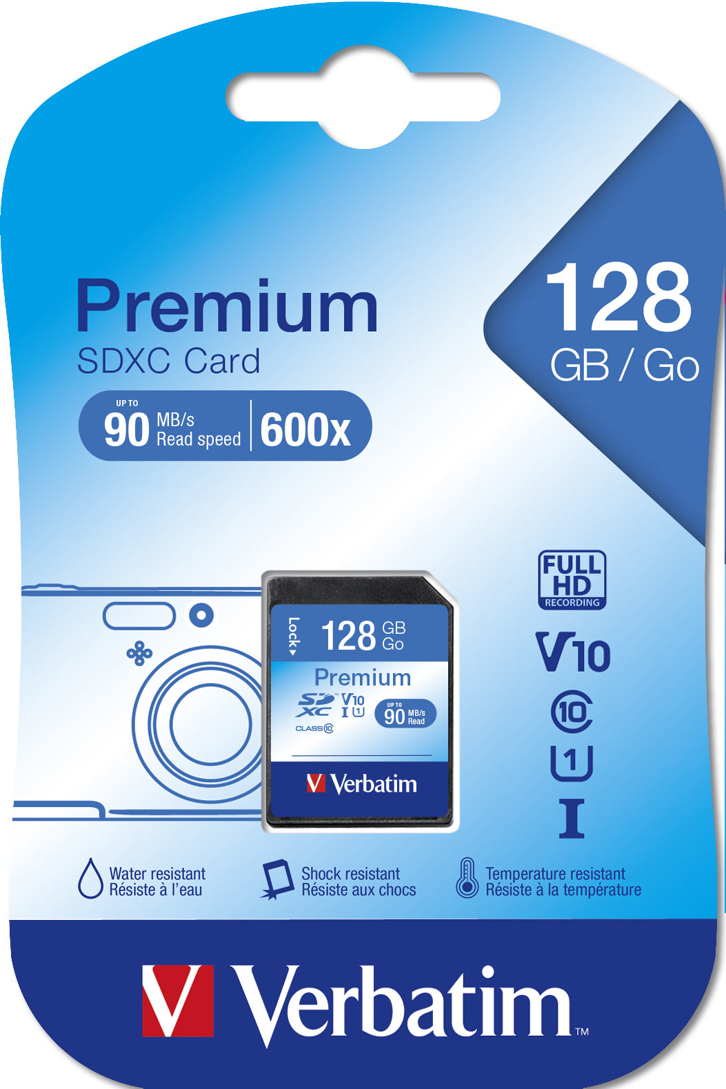 Verbatim Premium SDXC-Speicherkarte – 128 GB, Klasse 10