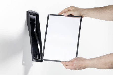 Durable Wandsichttafel-Set Sherpa Style Wall – für A4 – 10 Tafeln – schwarz – Polypropylen (PP)