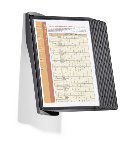 Durable Wandsichttafel-Set Sherpa Style Wall – für A4 – 10 Tafeln – schwarz – Polypropylen (PP)