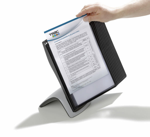 Durable Stehsammler – für Format A4, schwarz, grau, 285 × 135 × 360 mm