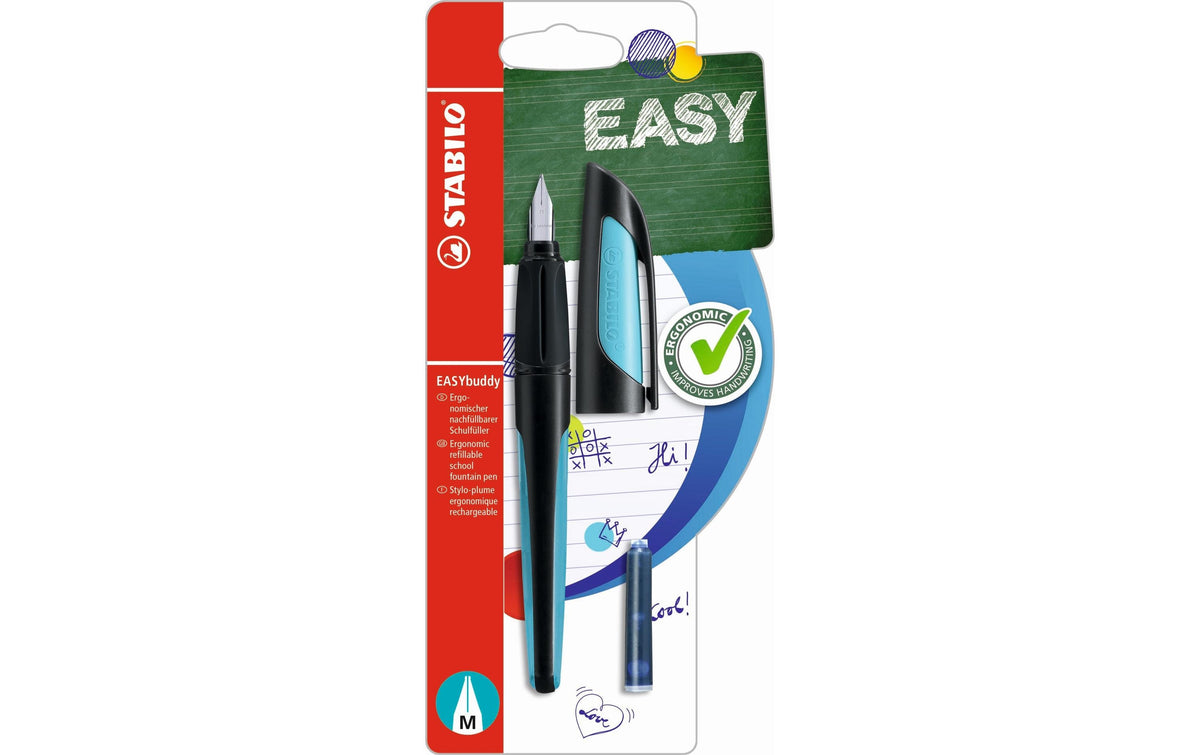 STABILO EASYbuddy – schwarz/blau – Patronen